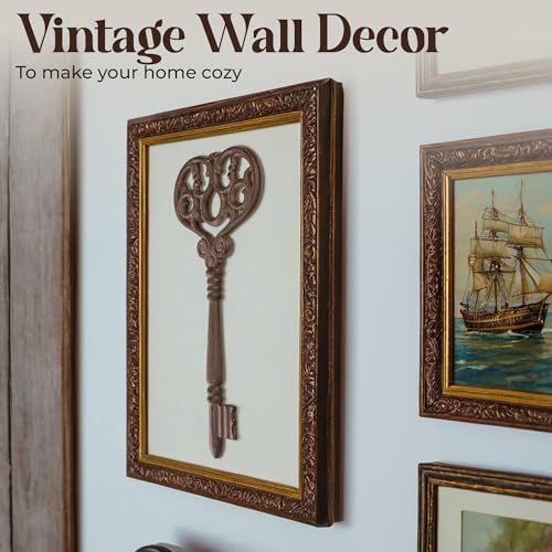 CraftyCrocodile Large Cast Iron Skeleton Key - Gothic Furniture Rustic Home Decor for Farmhouse, Living Room, Bedroom, Home, Kitchen Vintage Metal Wall Decor - Outdoor Wall Art Victorian Decor - Image 5
