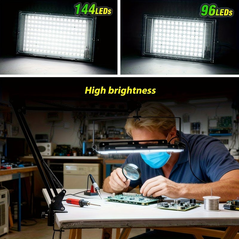 144 LED USB White Flood Light With Folding Stand 360 Degree Low Voltage 5V - Image 4