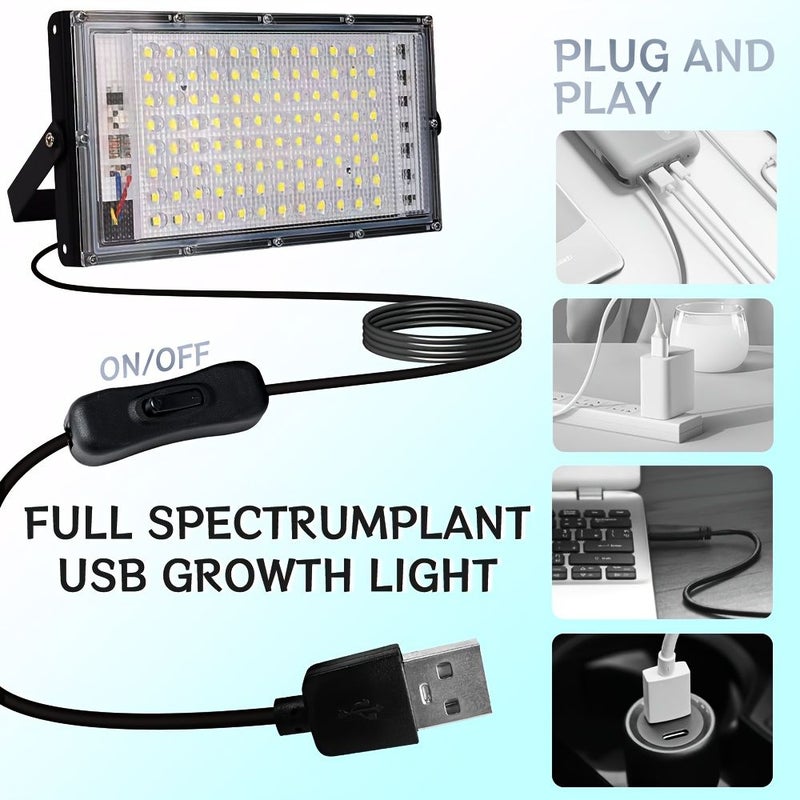 144 LED USB White Flood Light With Folding Stand 360 Degree Low Voltage 5V - Image 5