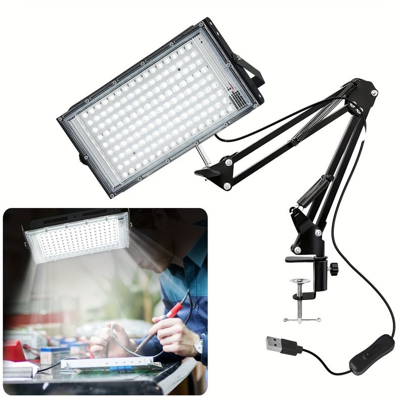 144 LED USB White Flood Light With Folding Stand 360 Degree Low Voltage 5V - Image 1