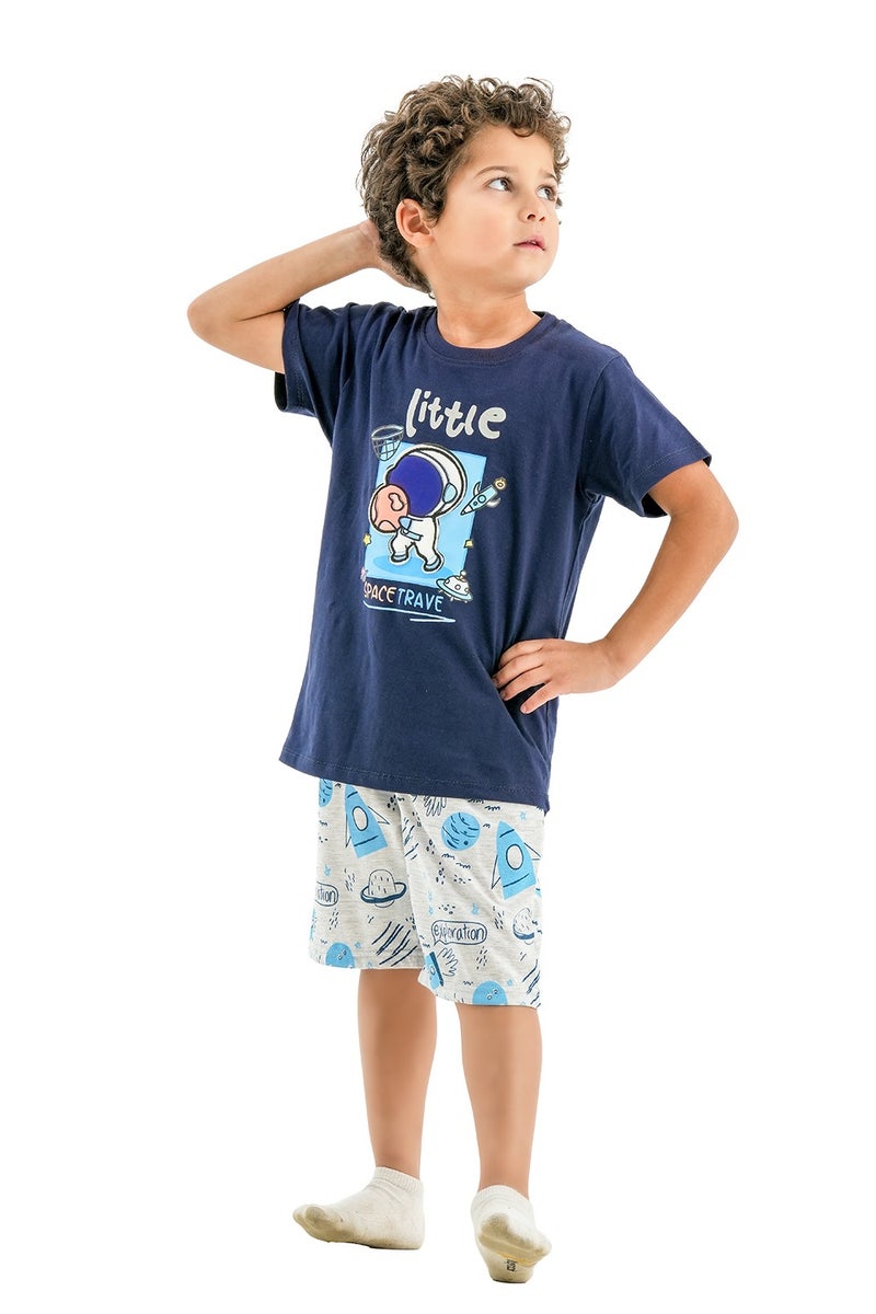 JOCKEY Boy Spaceman Basketball Printed Summer Shorts Set