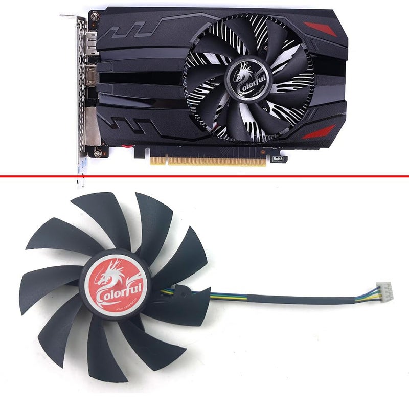 Laptop Parts Cooling Fan 85mm 4pin for Colorful for GeForce GTX1060 1050ti 1050 950 ITX Video Card Fans - Image 2