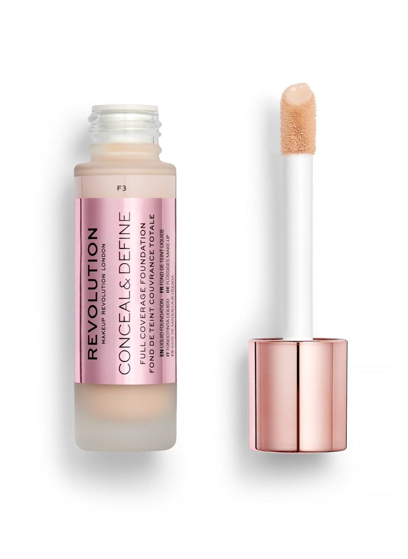 REVOLUTION Conceal& Define Full Coverage Foundation F3  - Image 2