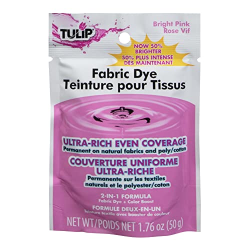 Tulip Permanent Fabric Dye Powder, Hot Dye Method for Vibrancy, Long-Lasting Color, Bright Pink - Image 1