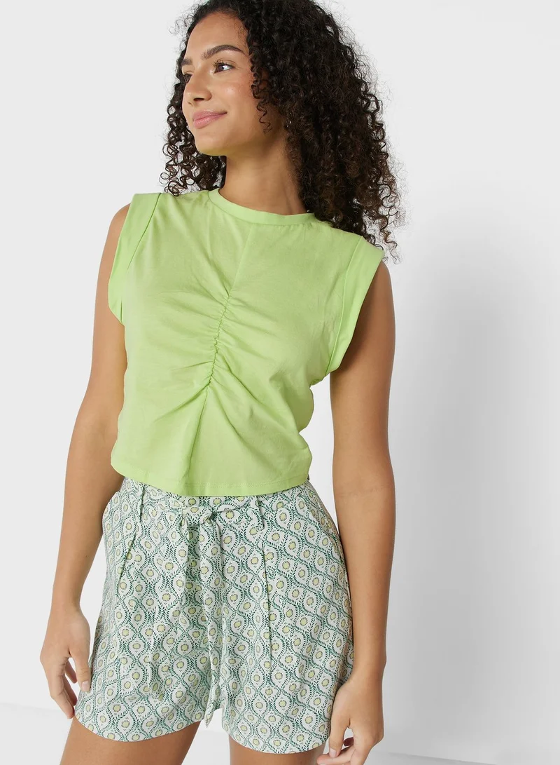 ONLY Ruched Detail Knitted Top