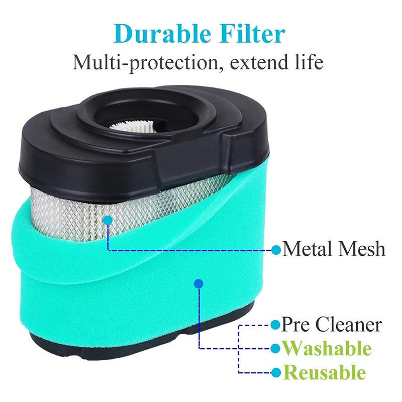 HOODELL 792105 Air Filter 696854 Oil Filter Kit Compatible with 407777 445877 Engine John Deere D170 Z425 Lawn Mower, Replace MIU11515 Air Filter - Image 4