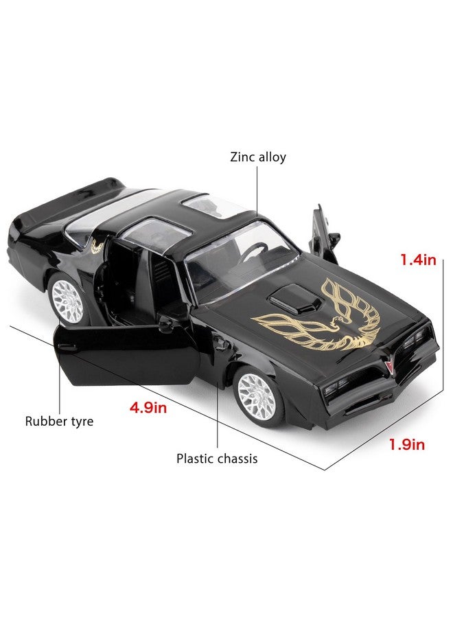 RMZ City 1:36 Pontiac Firebird Trans Am Toy Car, Diecast Pull Back Model Car, Doors Open, Collection Kids Toy for Aged 3 and up, Gift Black - Image 2