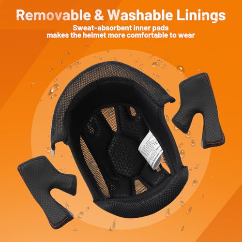 OUMURS Adult Dirt Bike Helmet with Goggles Gloves & Mask Adjustable Sun Visor Motorcycle Adult ATV Helmet Off-Road Motocross Downhill Moped MX BMX for Unisex-Adult-Matte Black-188, L - Image 5