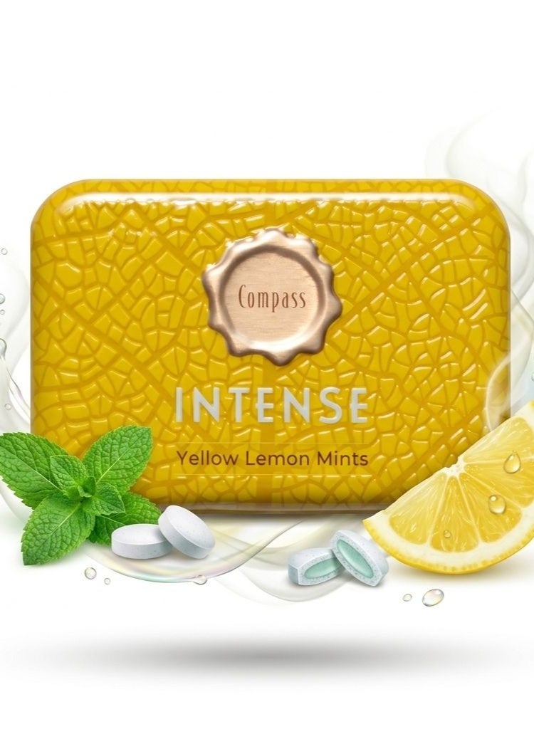 Intense Mouth Freshener Balls, Refreshing Mint & Lemon, Sugar-Free, 50 Pieces