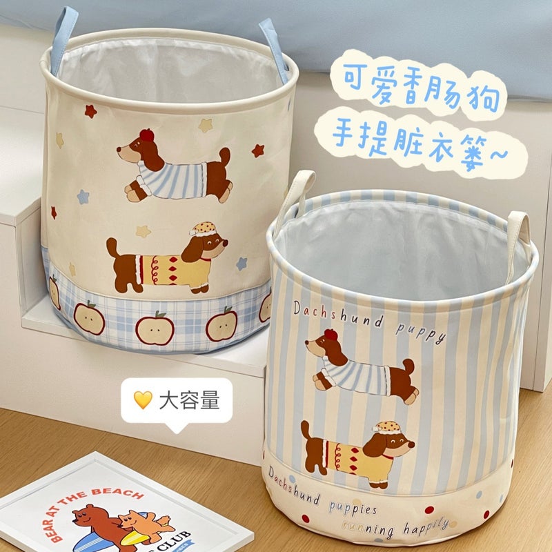 Ins Style Cute Dirty Clothes Basket Storage Barrel Large Capacity Dirty Clothes Waterproof Storage Basket Bathroom Foldable Dirty Clothes - Image 2