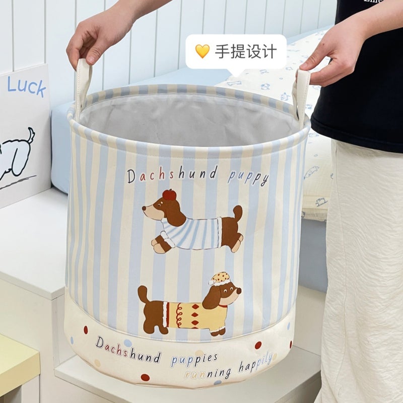 Ins Style Cute Dirty Clothes Basket Storage Barrel Large Capacity Dirty Clothes Waterproof Storage Basket Bathroom Foldable Dirty Clothes - Image 5