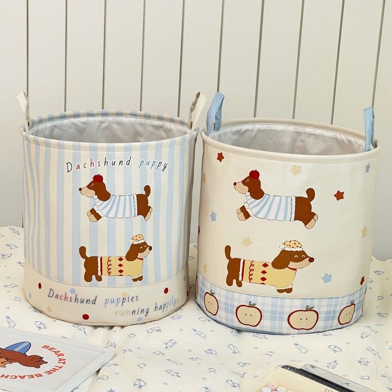 Ins Style Cute Dirty Clothes Basket Storage Barrel Large Capacity Dirty Clothes Waterproof Storage Basket Bathroom Foldable Dirty Clothes - Image 3