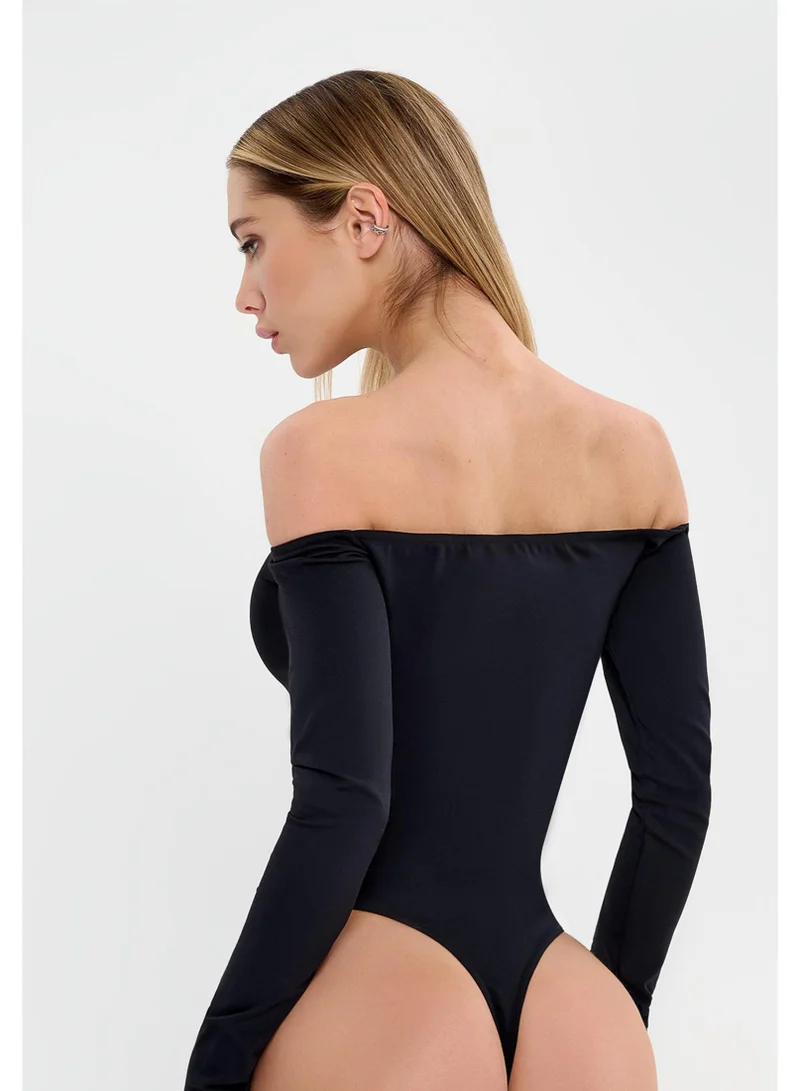Bona Fide Kate Body Black Kate Body Long Sleeve Swimsuit for Women for Women | Best Price UAE