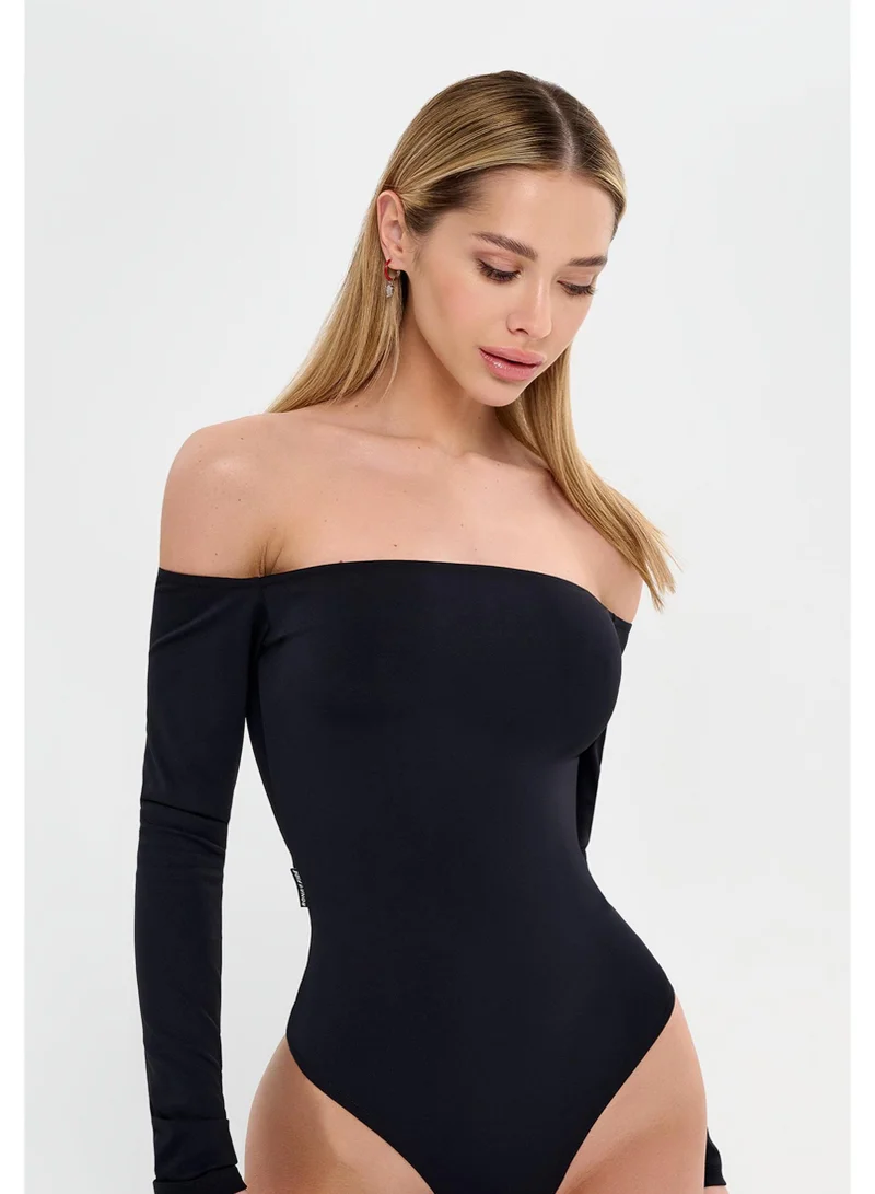 Bona Fide Kate Body Black Kate Body Long Sleeve Swimsuit for Women for Women | Best Price UAE