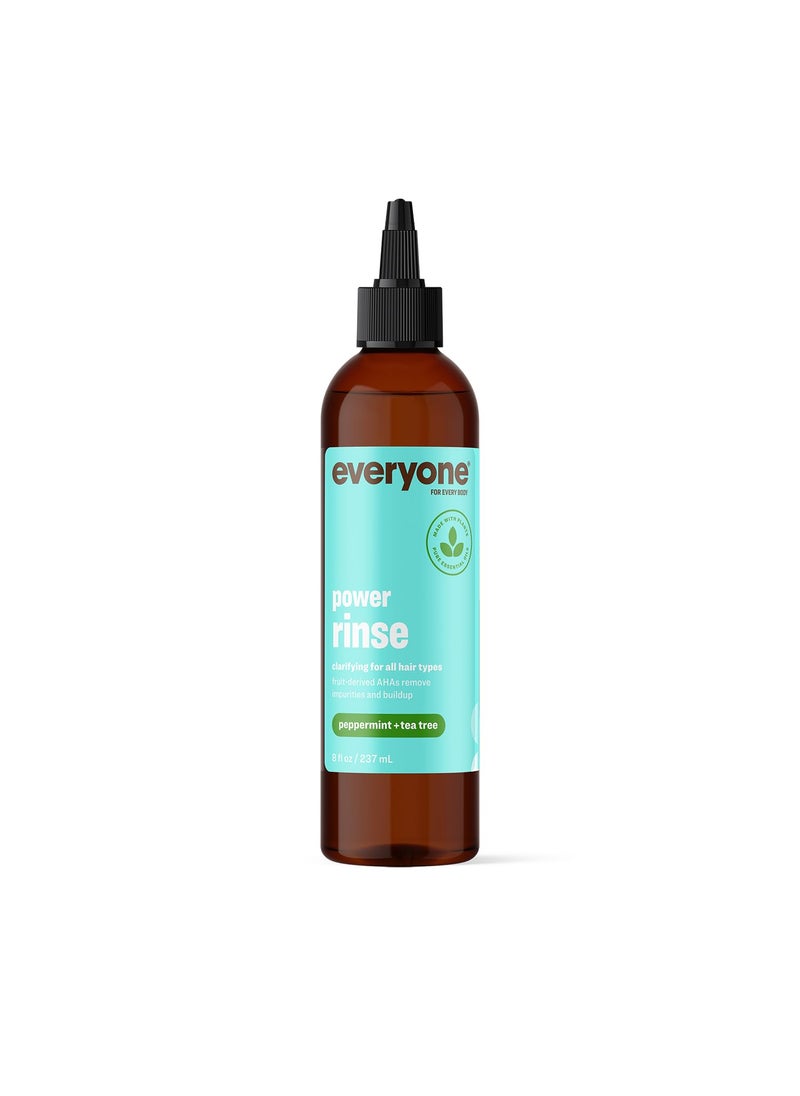 everyone for every body - Everyone Hair Care Power Rinse  Peppermint  Tea Tree 8 fl oz Bottle Scalp Cleanser  Detox Treatment for Build Up Color Safe Sulfate Free  Paraben Free - Image 1