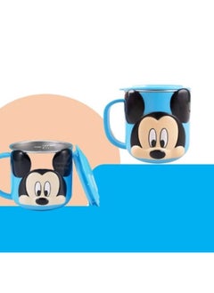 Generic 1 Pc 3D Cartoon Character Kids Drink Water Cup Stainless Steel 280ml ( MIckey Blue )  - Image 2