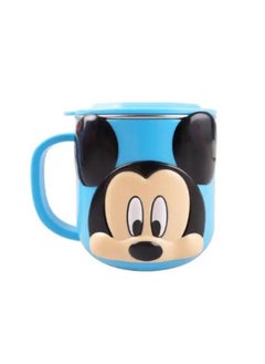 Generic 1 Pc 3D Cartoon Character Kids Drink Water Cup Stainless Steel 280ml ( MIckey Blue )  - Image 1