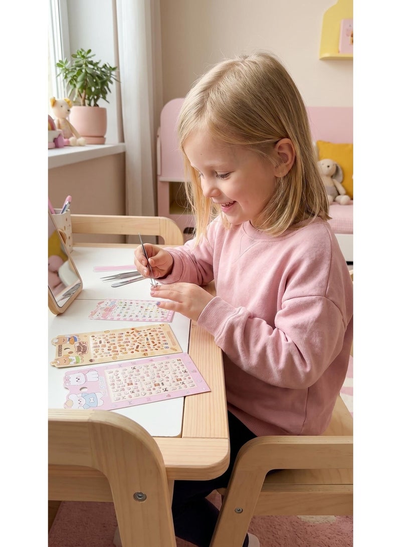 5PCS Cartoon Nail Stickers,Manicure Stickers On Nails For Girls,Cartoon Manicure Stickers, Safe Nail Extensions,16CM X 9CM - Image 2