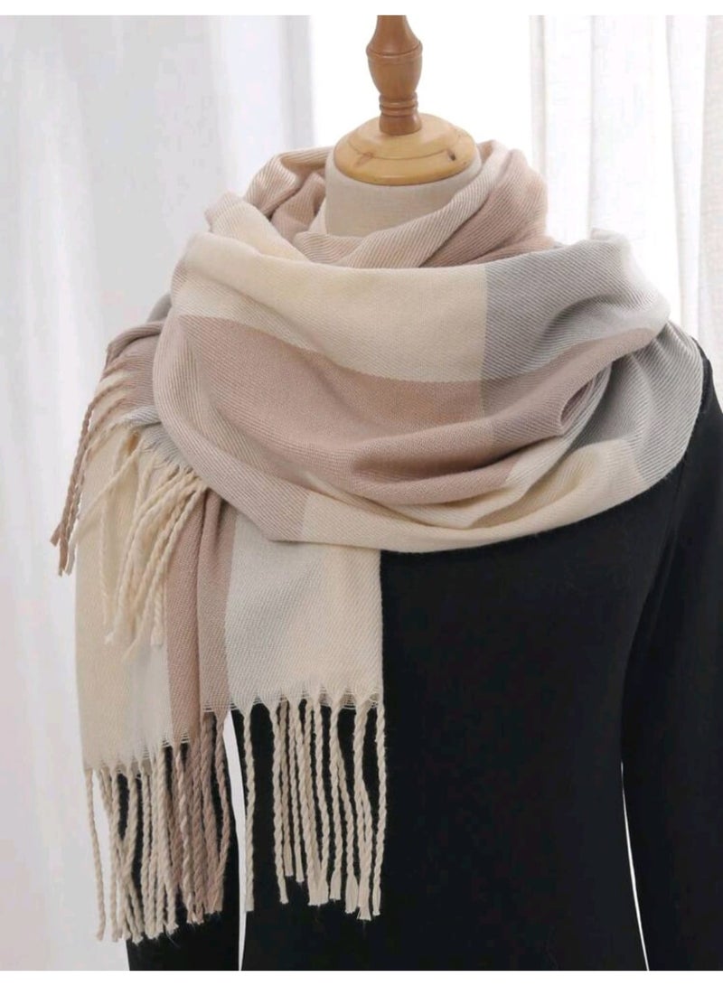 Shein 1pc  Multicolor Plaid Style All-match Warm Casual Scarf For Autumn And Winter - Image 1