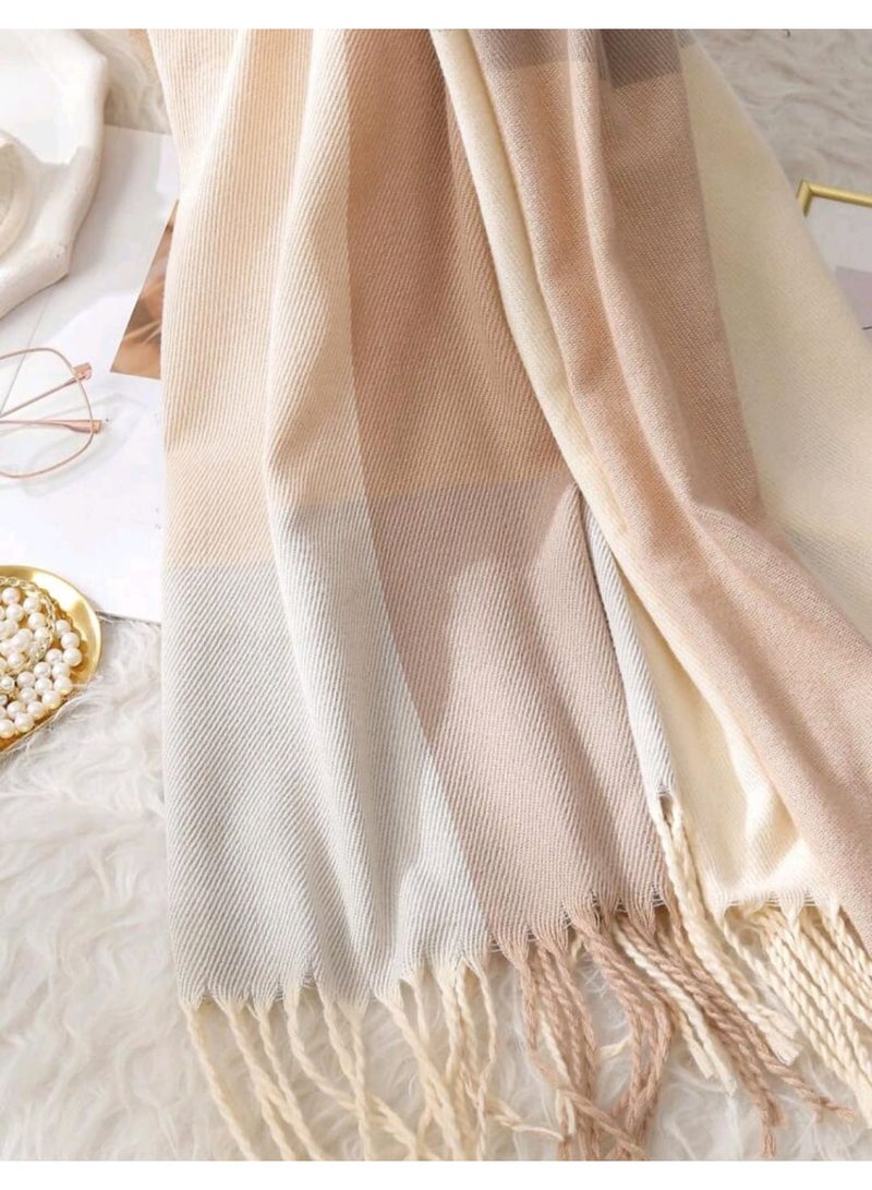 Shein 1pc  Multicolor Plaid Style All-match Warm Casual Scarf For Autumn And Winter - Image 3