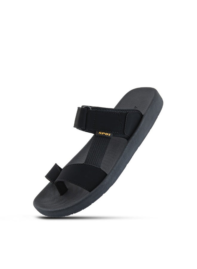 سبوت شبشب سبوت رجالي مظهر عربي أنيق شبشب رجالي مريح SS-7604 أسود - Image 1