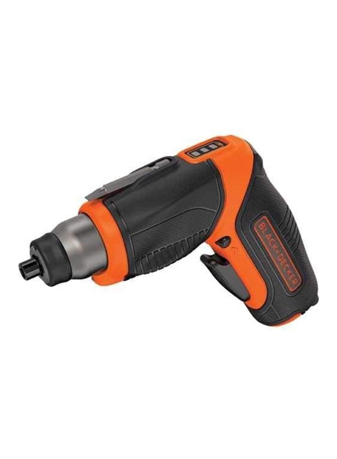 BLACK+DECKER Cordless Screwdriver Set With 2 Position Handle And 8 Screwdriver Bits Set 3.6V Li-Ion 1.5Ah 190RPM CS3653LC-B5 Orange/Black - Image 2