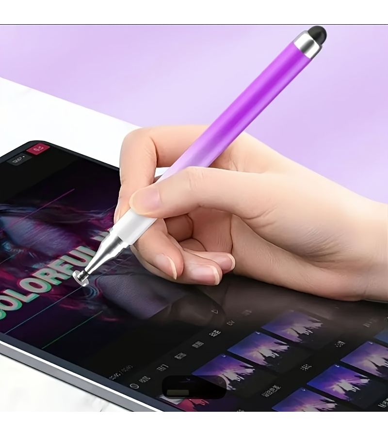2 In 1 High Sensitivity Stylus Pen 3 Pack Pink Purple Blue For Iphone Android Tablet - Image 2
