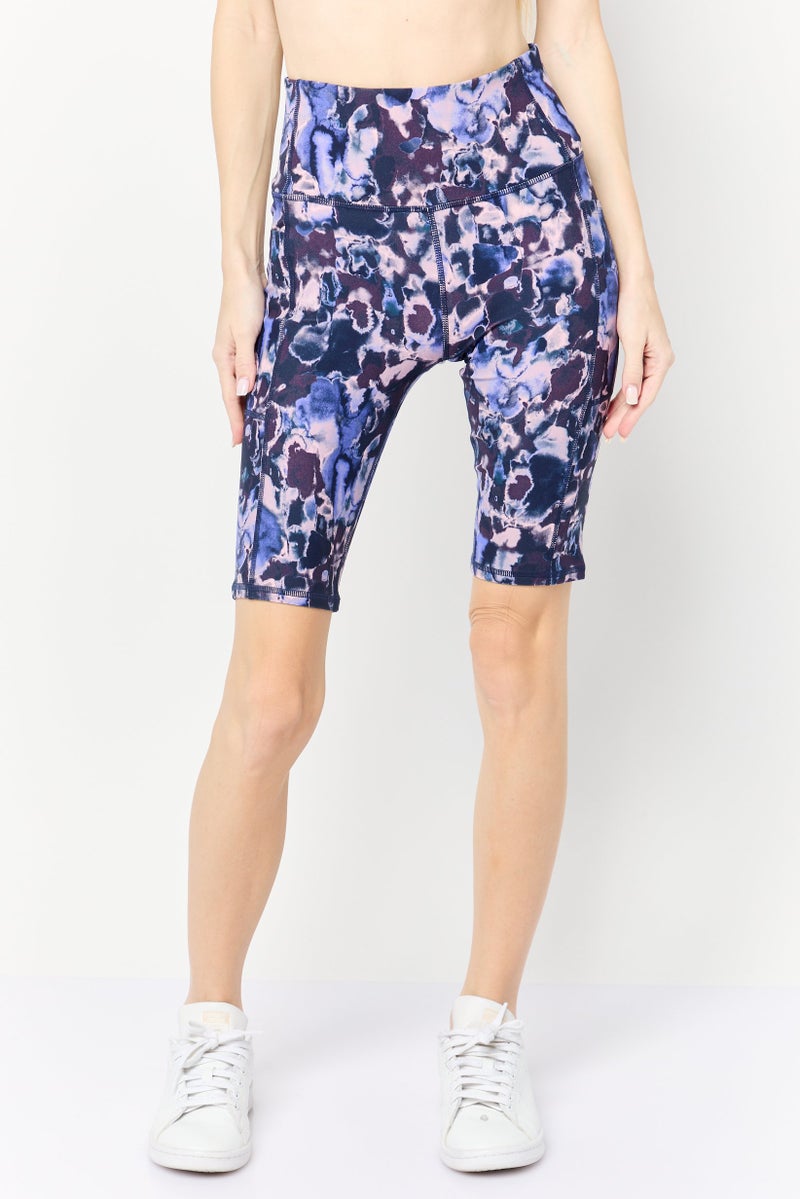 SKECHERS Women Sportswear Fit Biker Shorts, Multicolor - Image 1