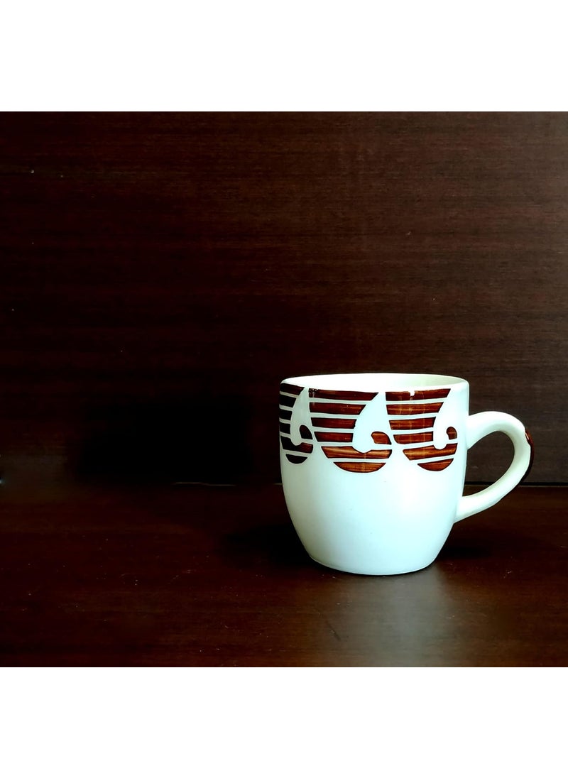 MOODY PANDA MOODY PANDA Elegant Set of 6 Cups Cup Set of 6 Tea Cups Ceramic Cups Set 6 Cups  - Image 4