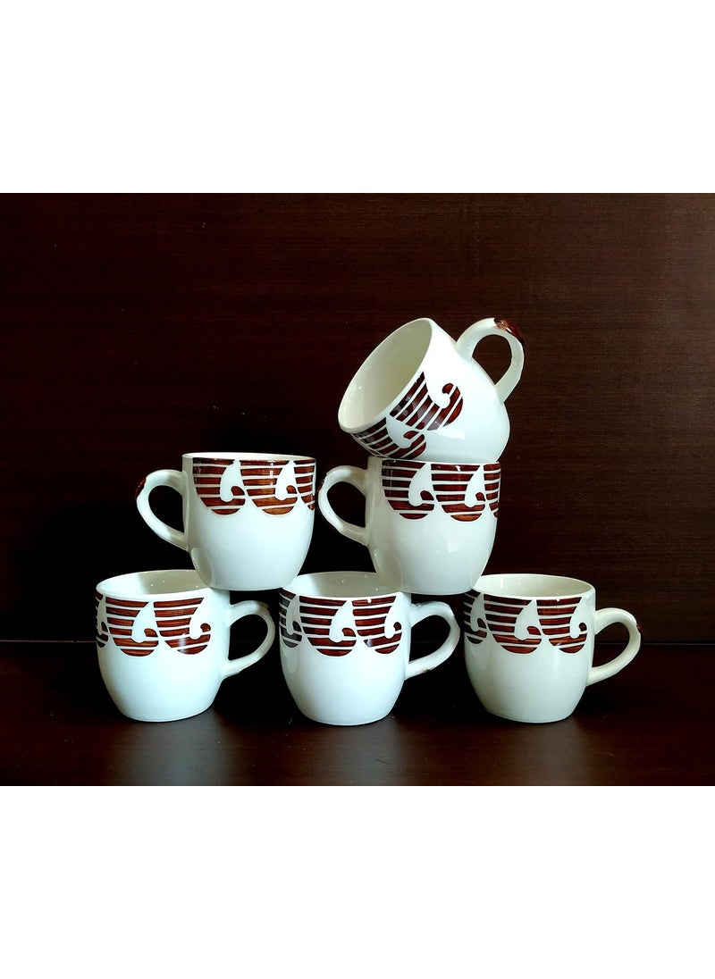 MOODY PANDA MOODY PANDA Elegant Set of 6 Cups Cup Set of 6 Tea Cups Ceramic Cups Set 6 Cups  - Image 1