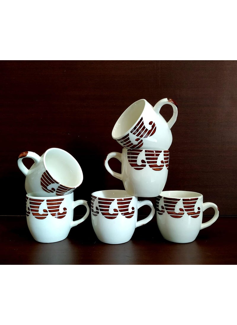 MOODY PANDA MOODY PANDA Elegant Set of 6 Cups Cup Set of 6 Tea Cups Ceramic Cups Set 6 Cups  - Image 5