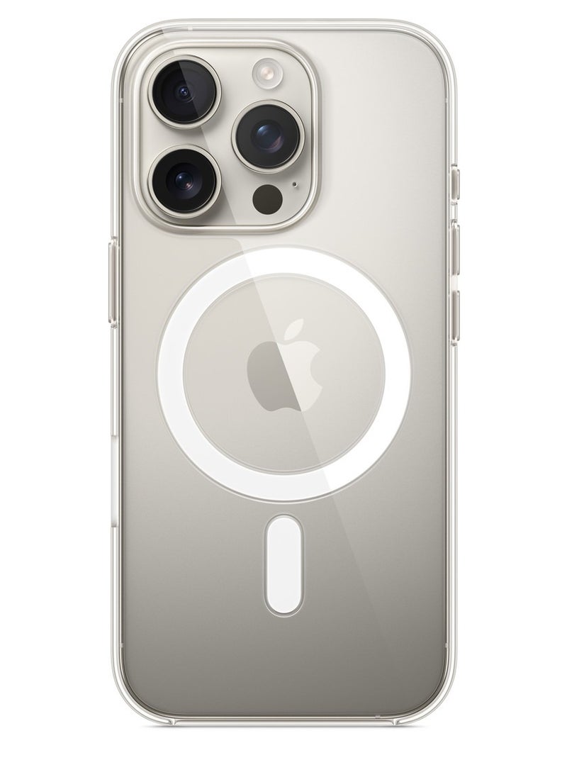 Generic - GEAR4 Magnetic Case Compatible with iPhone 16 PRO Case, Compatible with MagSafe Wireless Charging, Transparent Anti-Scratch Back Shockproof Protective Slim Thin Phone Case Cover, Clear (TPU + Tough Polycarbonate Back I 16ft Drop Protection Tested I Transparent) - Image 1