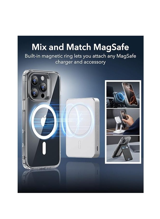 Generic - GEAR4 Magnetic Case Compatible with iPhone 16 PRO Case, Compatible with MagSafe Wireless Charging, Transparent Anti-Scratch Back Shockproof Protective Slim Thin Phone Case Cover, Clear (TPU + Tough Polycarbonate Back I 16ft Drop Protection Tested I Transparent) - Image 1