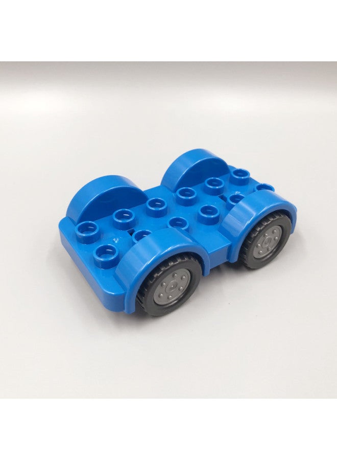Domestic Large Particle Building Blocks Car Bus School Bus Police Car Aircraft Engineering Wheel Parts Small Set Children's Toys - Image 1