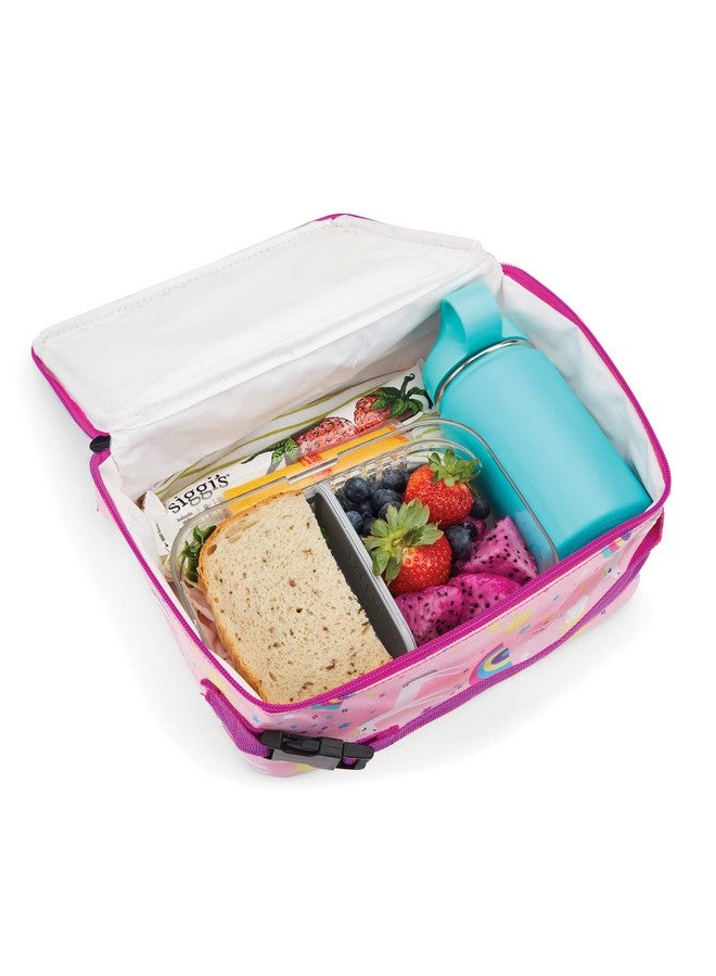 PACKIT PackIt Freezable Classic Lunch Box, Unicorn Sky Pink, Built with EcoFreeze Technology, Collapsible, Reusable, Zip Closure With Zip Front Pocket and Buckle Handle, Perfect for School Lunches  - Image 5