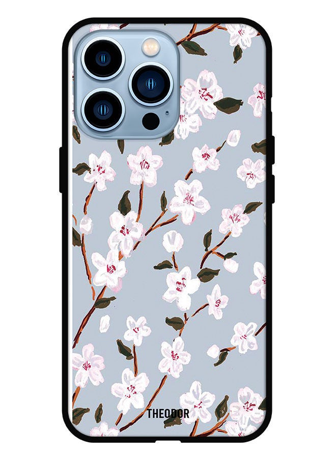 Theodor Protective Case Cover For iPhone 13 Pro Max White Flower - Image 1