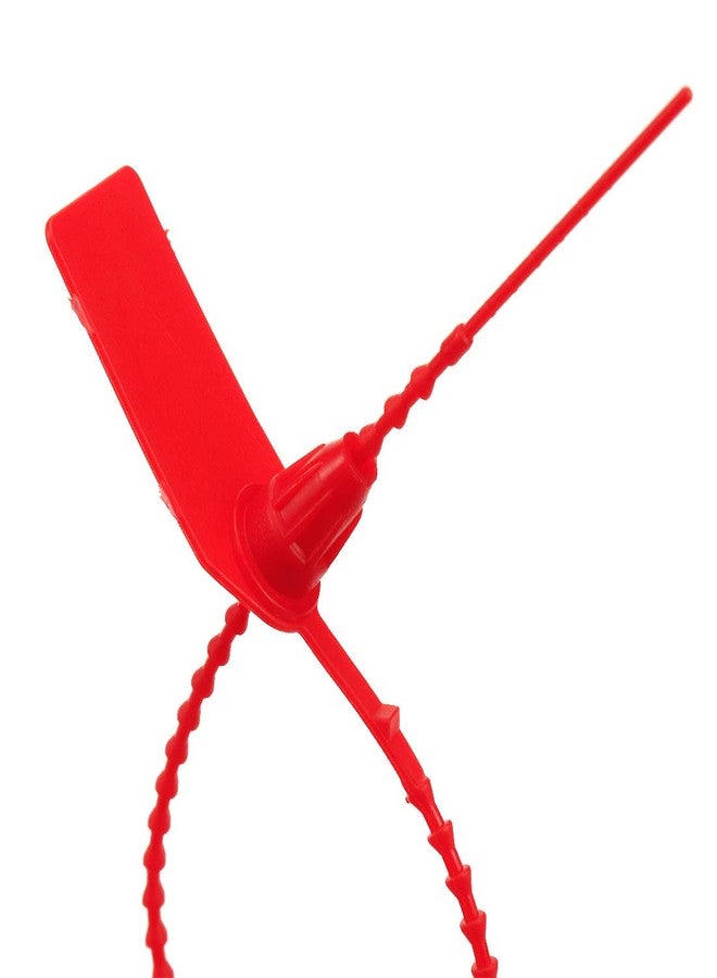 Meprotal 100pcs Plasitc Tamper Seals, Zip Ties for Fire Extinguisher Pull-Tite Security Tags Numbered Disposable Self-Locking Tie 10 inch, Red - Image 3