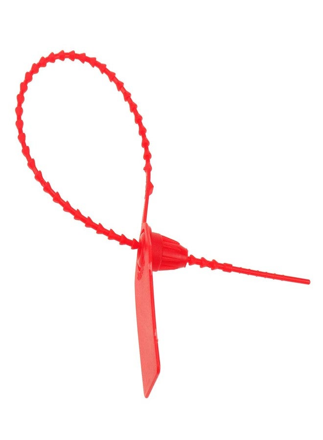 Meprotal 100pcs Plasitc Tamper Seals, Zip Ties for Fire Extinguisher Pull-Tite Security Tags Numbered Disposable Self-Locking Tie 10 inch, Red - Image 4