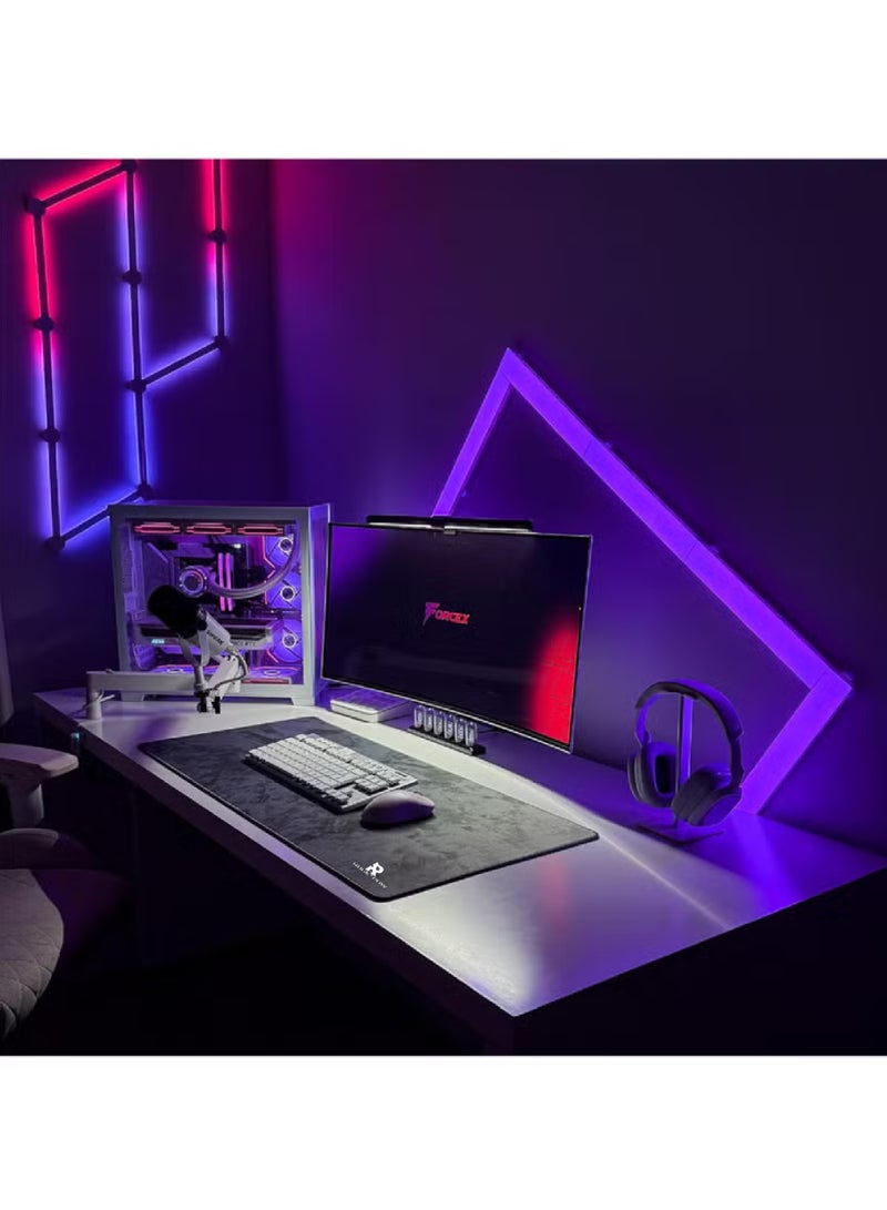 Rock Pow Signature Gray Gaming Mousepad – Waterproof, Large Extended, Non-Slip, Precision Surface, Durable Design for Gamers - Image 2