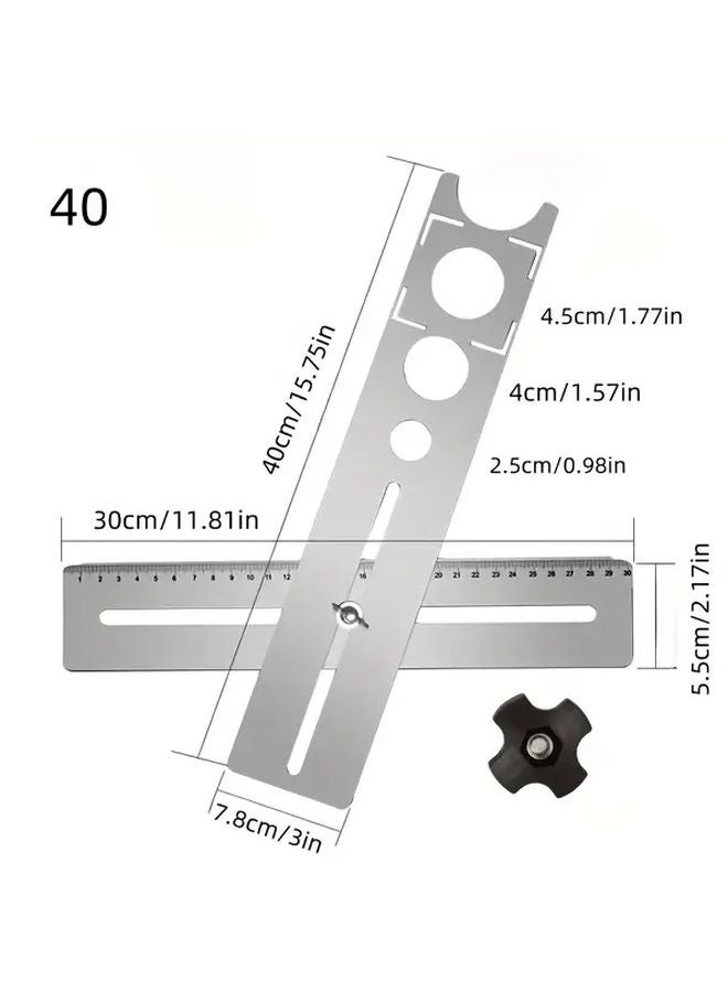 15.75 Inch Metal Tile Glass Hole Locator Adjustable Positioning Guide For Precision Drilling - Image 4