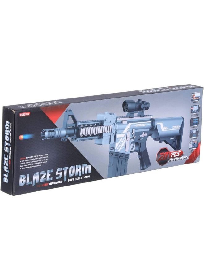 Generic Blaze Storm Battery Operated Soft Bullet Gun 20 Pieces - ZC7078 