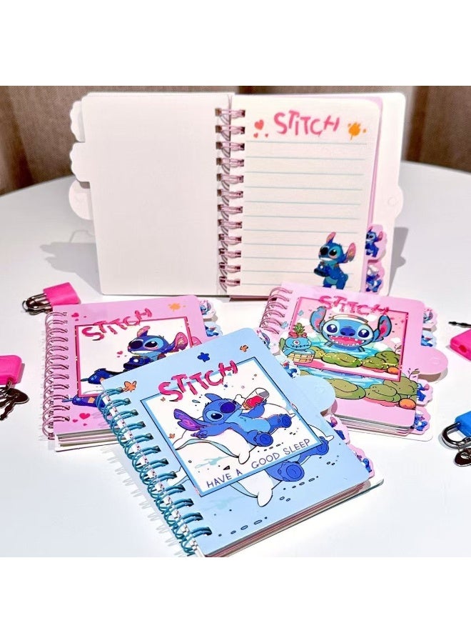 Stitch A7 Notebook with Key Lock 4 in 1 - Image 2