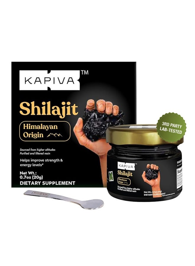 Kapiva Original Himalayan Shilajit Resin, 20g | Pure Shilajit Shilajeet Resin for Men | 250mg Per Serving, 80 Servings | Ayurvedic Wellness Supplement - Image 1