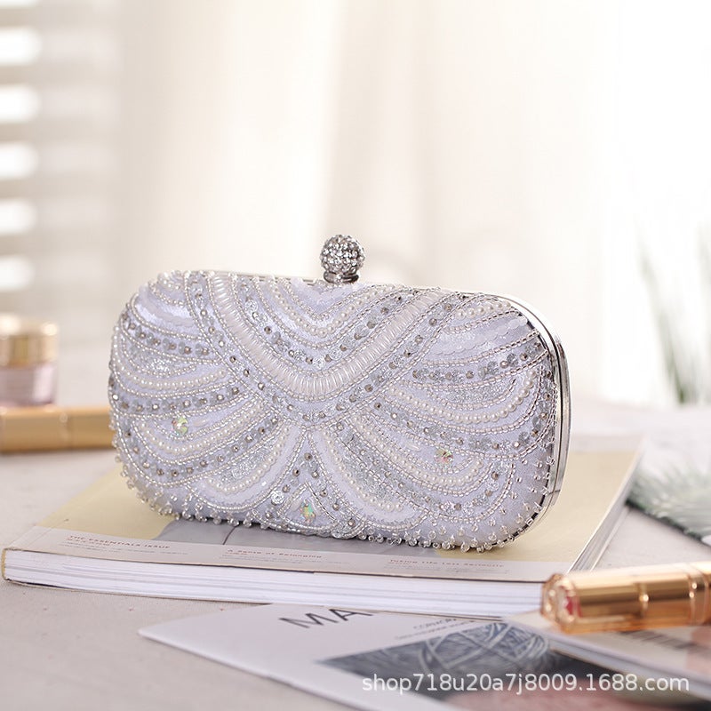 Ladies Hand Bag Embroidered Diamond Evening Bag Party Dress Bag Party Bag Bride Hand Bag 7666-45 - Image 4