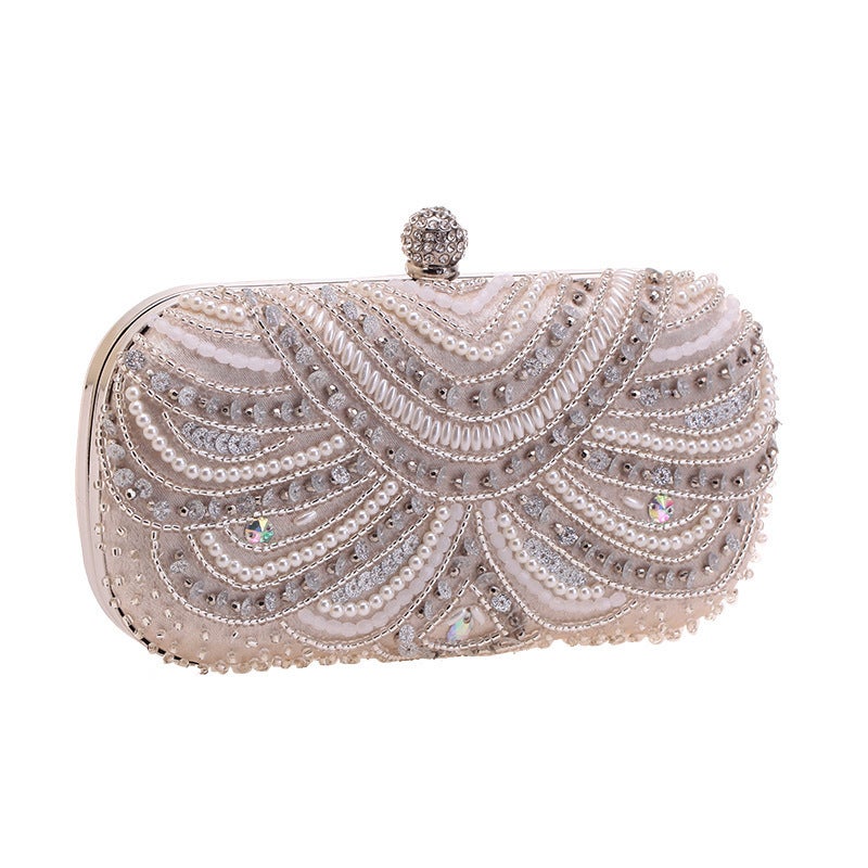 Ladies Hand Bag Embroidered Diamond Evening Bag Party Dress Bag Party Bag Bride Hand Bag 7666-45 - Image 1