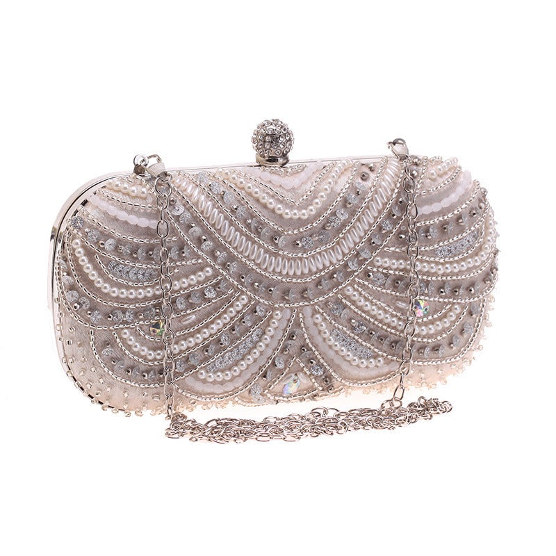 Ladies Hand Bag Embroidered Diamond Evening Bag Party Dress Bag Party Bag Bride Hand Bag 7666-45 - Image 2