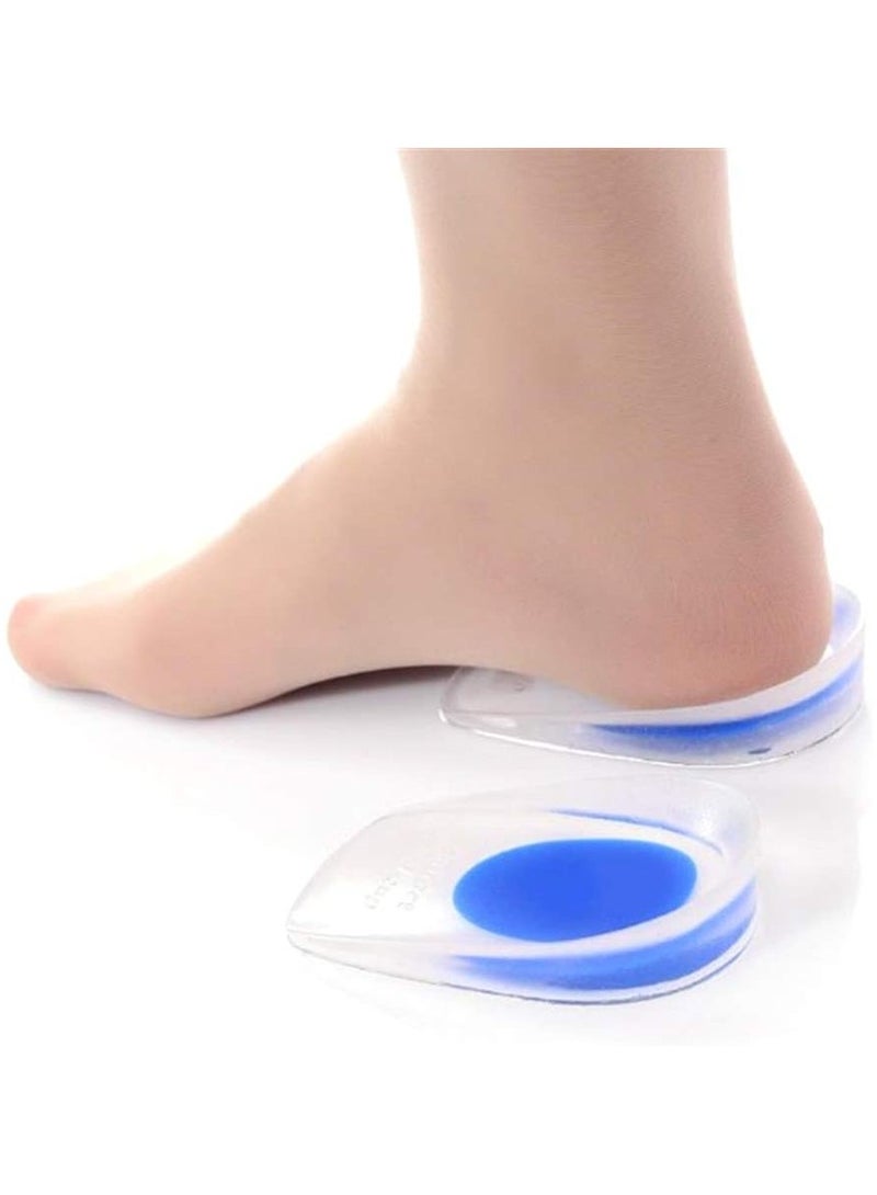 أكواب جل للكعب - حشوات لالتهاب اللفافة الأخمصية - وسادات أكواب للكعب من السيليكون لتقوية العظام وتخفيف آلام القدمين المصابة بالكدمات أو التقرحات (قطعتان) - Image 2