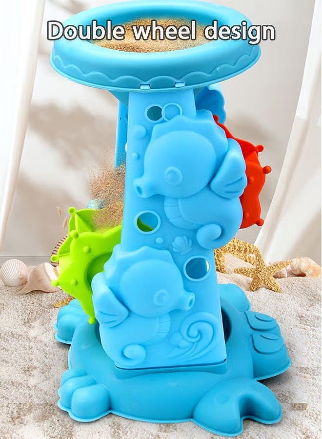 MLADEN 30 Piece Beach Toys, Sand Castle Building Beach Toys For Outdoor Play,Including Watering Can, Rake, Shovel Sand Molds,Travel Sand Toys, Sandbox Toys for Toddlers Kids Age 3-10 - Image 4
