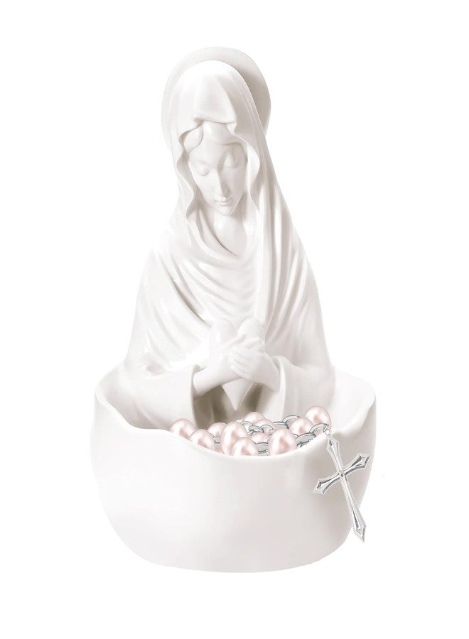 Dolcety Our Lady of Grace Virgin Mary Statue - Resin Rosary Holder for Home Altar, Catholic Gifts for Women, Blessed Mother Figurine for Baptism First Communion Mother's Day, Catholic Tabletop Religious Decor - Image 1