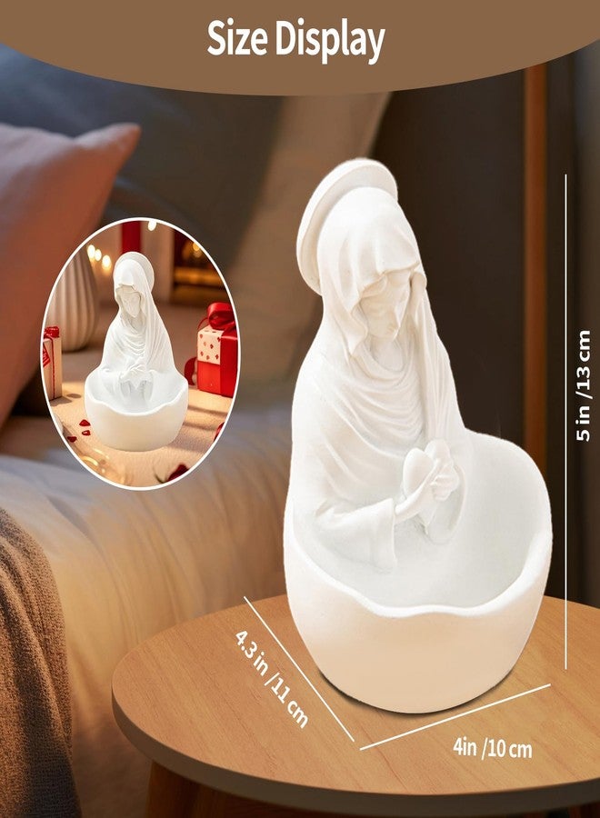 Dolcety Our Lady of Grace Virgin Mary Statue - Resin Rosary Holder for Home Altar, Catholic Gifts for Women, Blessed Mother Figurine for Baptism First Communion Mother's Day, Catholic Tabletop Religious Decor - Image 3